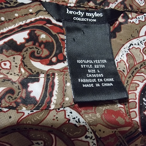 Brody Miles Paisley Print Semi-Sheer Tunic Blouse - Picture 8 of 10